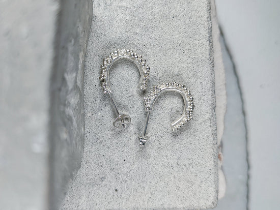 Load image into Gallery viewer, Mini Budo Hoops | Sterling Silver - Milly Maunder Designs
